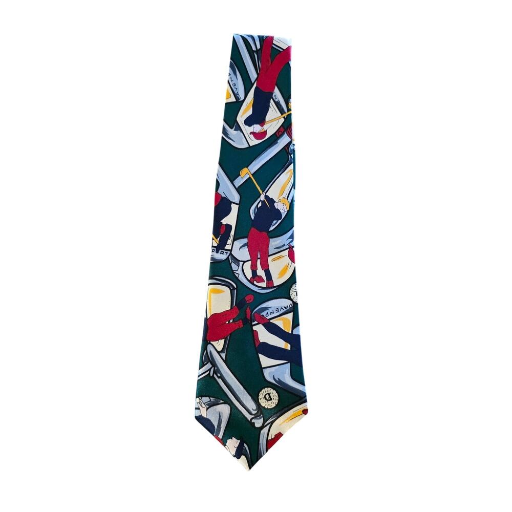 Lugana Mens Tie Golfers‎ Hand Made